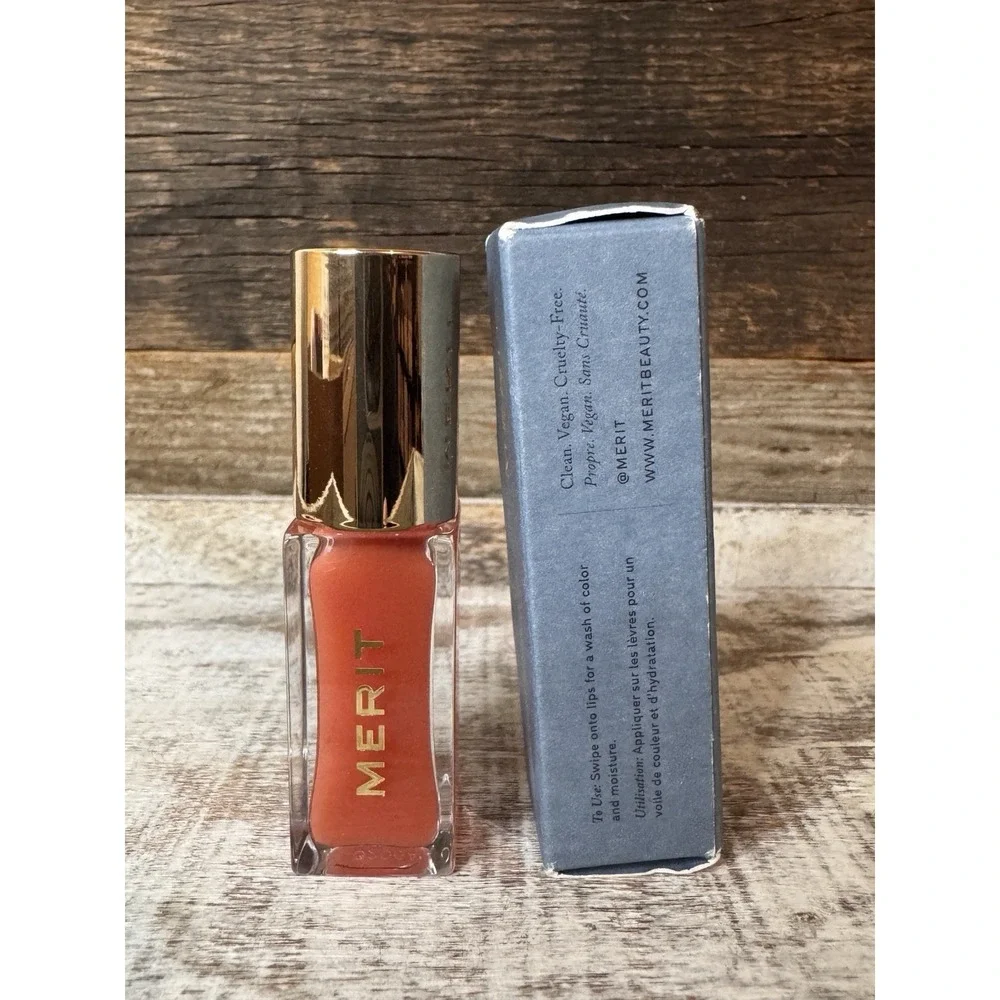Merit Shade Slick Hydrating Tinted Lip Oil – Jeté Sheer Natural‎ | MSRP = $24